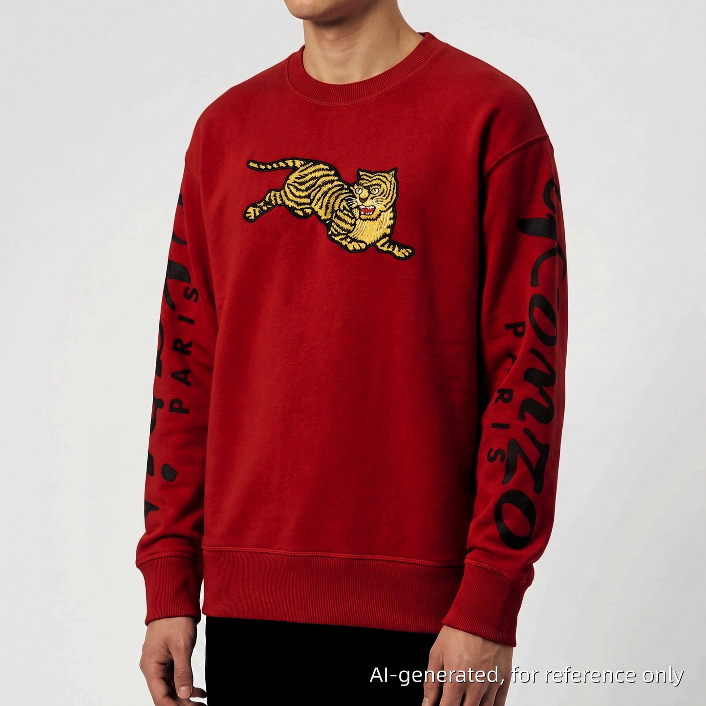 Kenzo Jumping Tiger Sweatshirt Size M Red