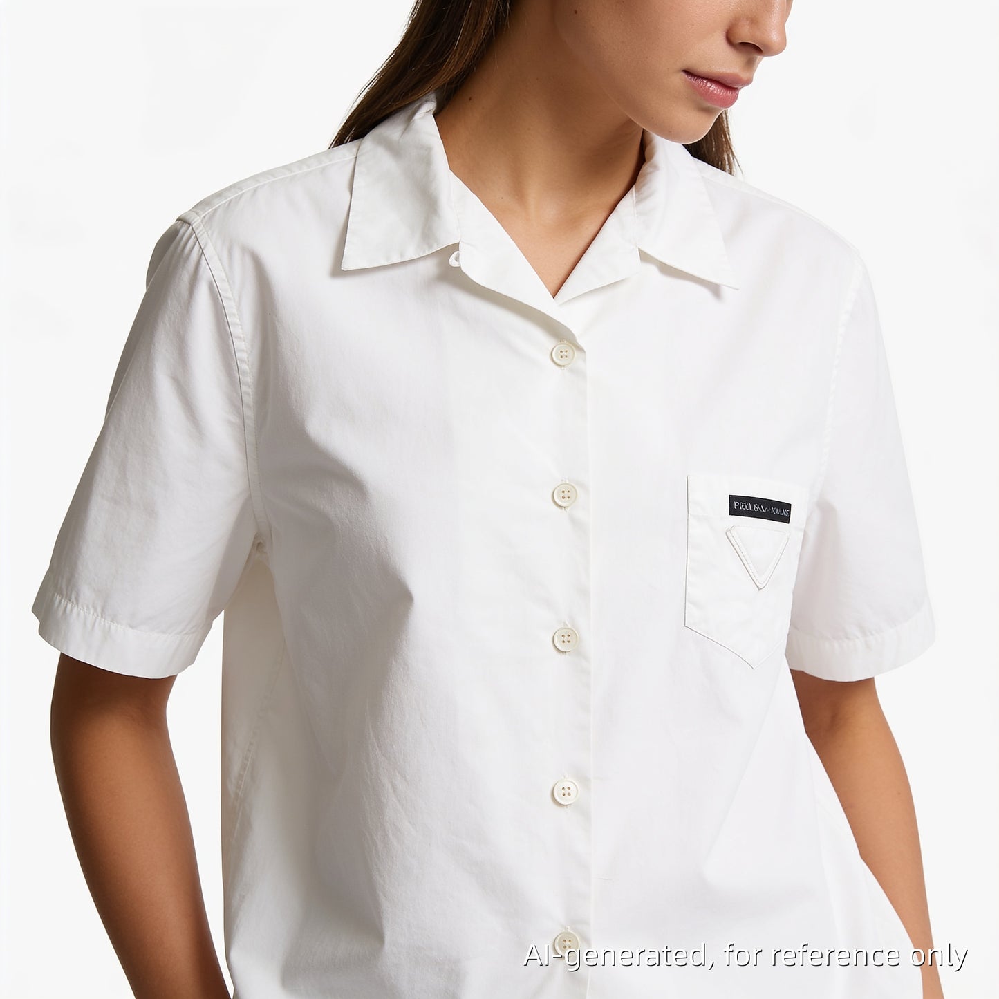 Prada Short-Sleeve Bowling Shirt Size 48 White