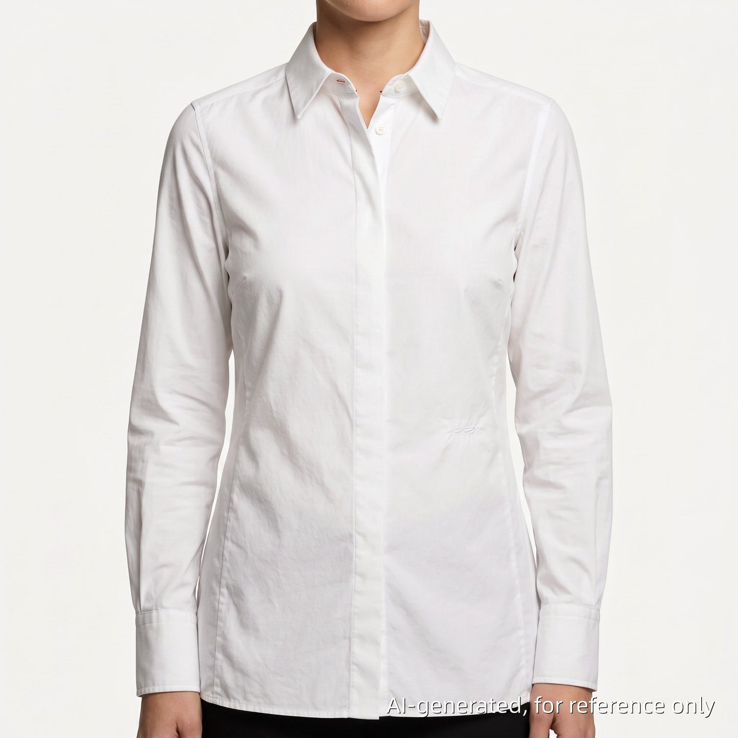 Hermes White Cotton Button-Down Shirt Size 34