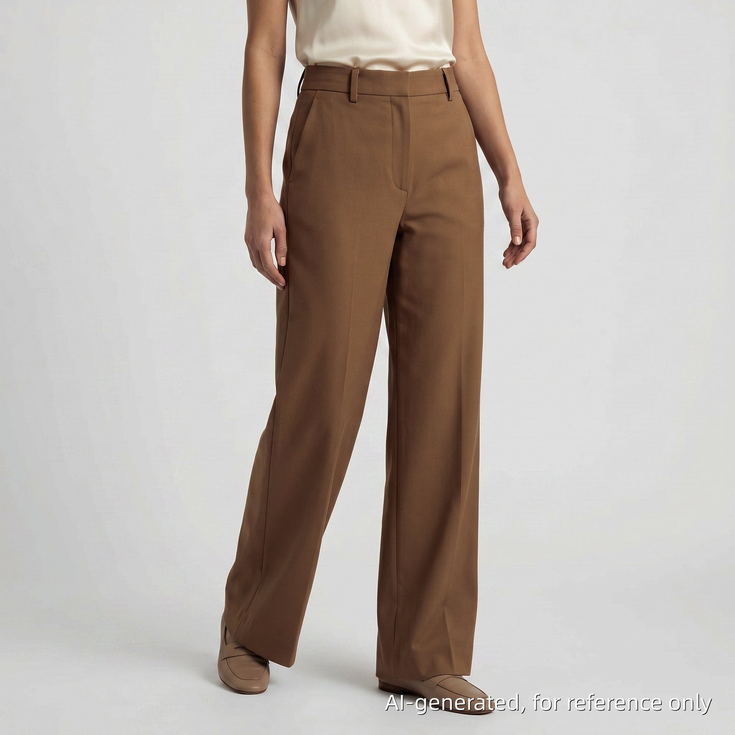 MM6 Maison Margiela Wide-Leg Trousers Size 40 Tan