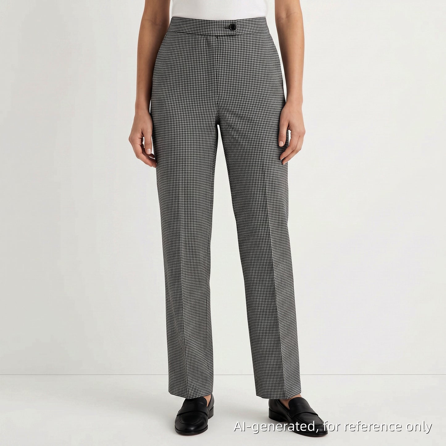 Balenciaga Checkered Tailored Trousers Size 38 White/Black