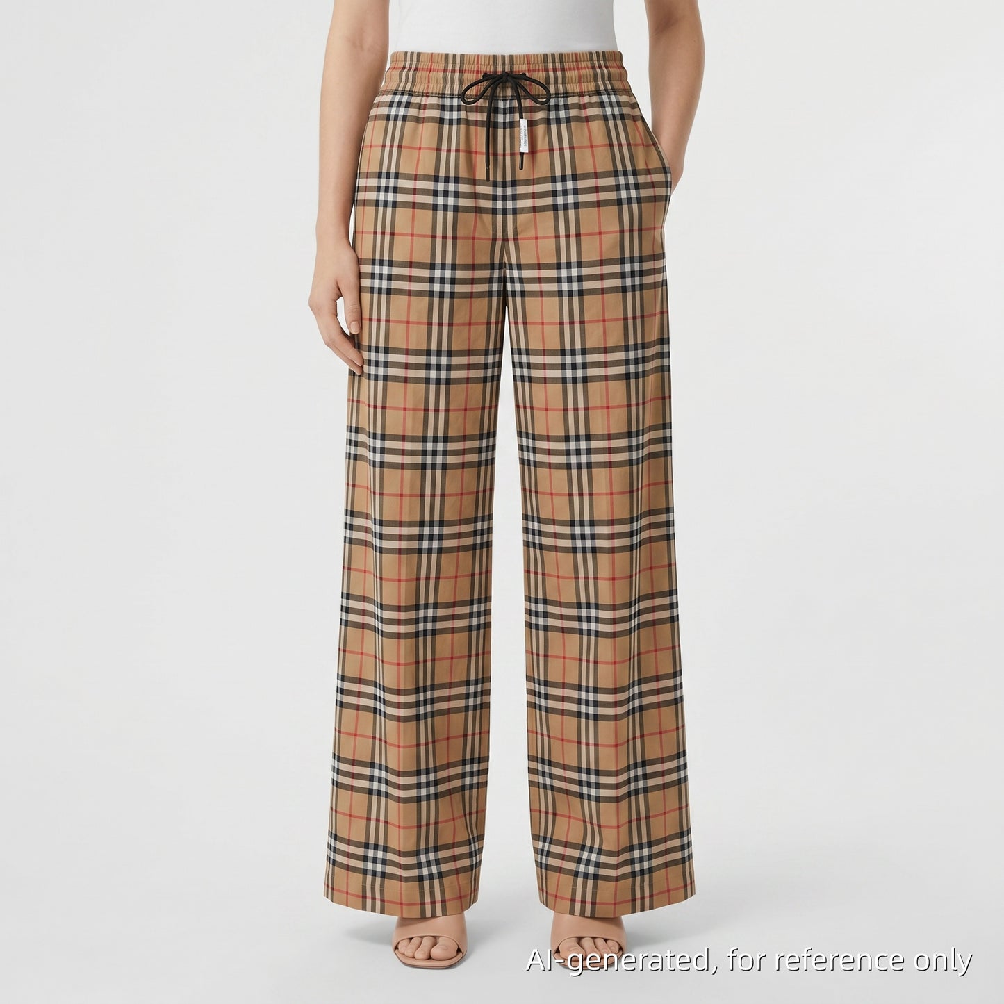 Burberry Classic Nova Check Straight Leg Trousers Size US6