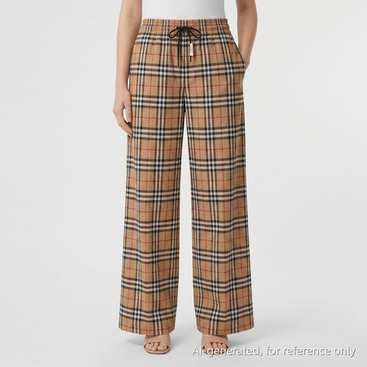 Burberry Classic Nova Check Straight Leg Trousers Size US6