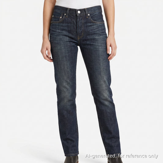Christian Dior Dark Navy Distressed Straight Leg Denim Jeans Size 30