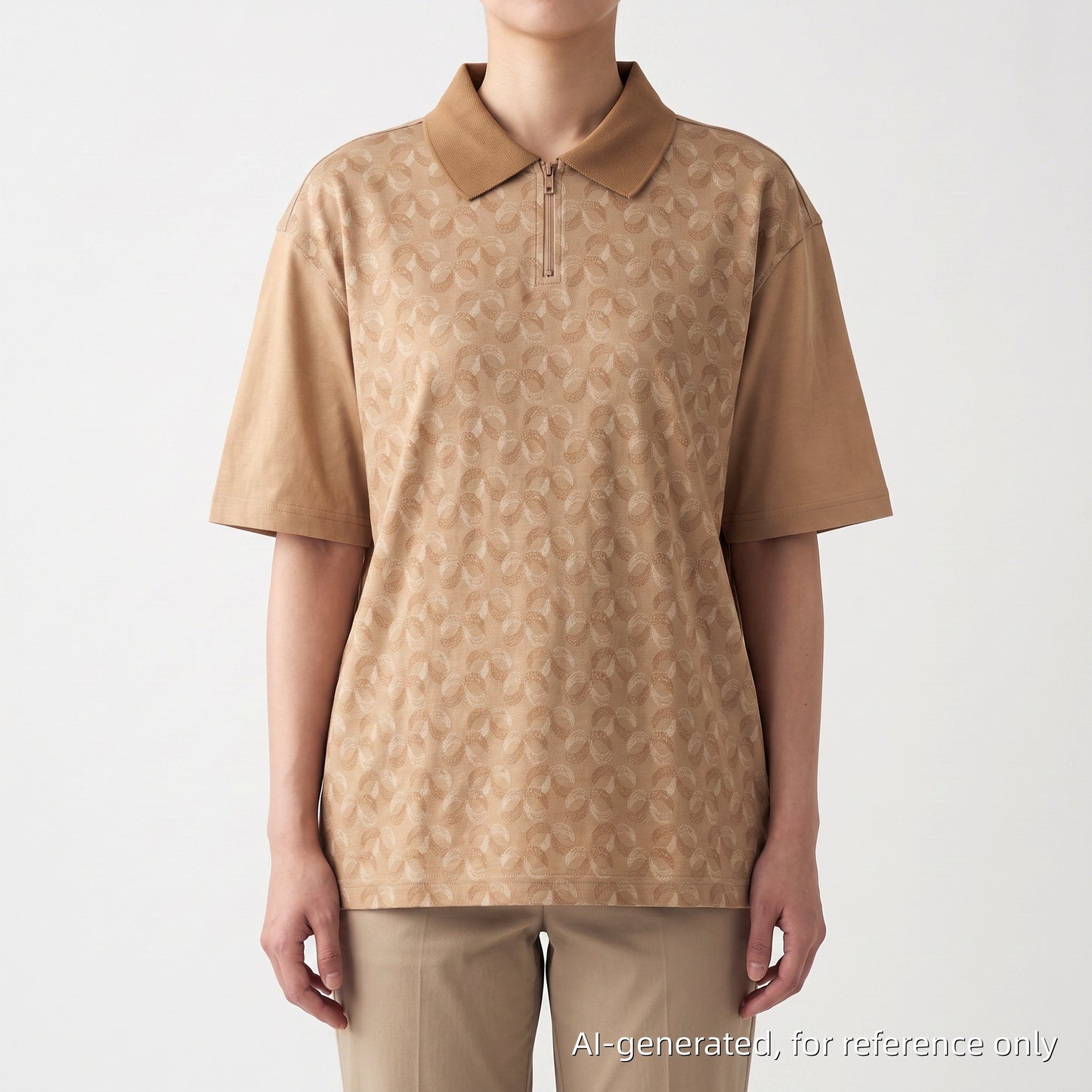 Balenciaga Pale Orange Allover Print Short Sleeve Polo Shirt Size 6