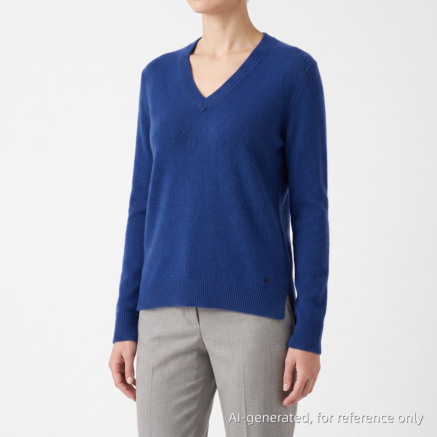 Loro Piana Periwinkle V-Neck Knit Sweater size 42