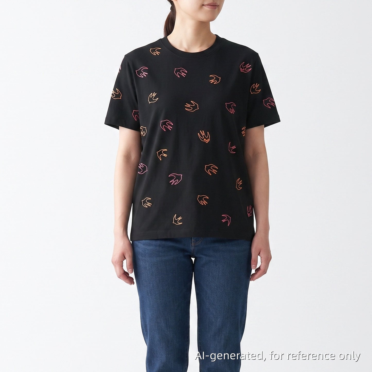 Alexander McQueen Black Printed Short Sleeve T-shirt Size S