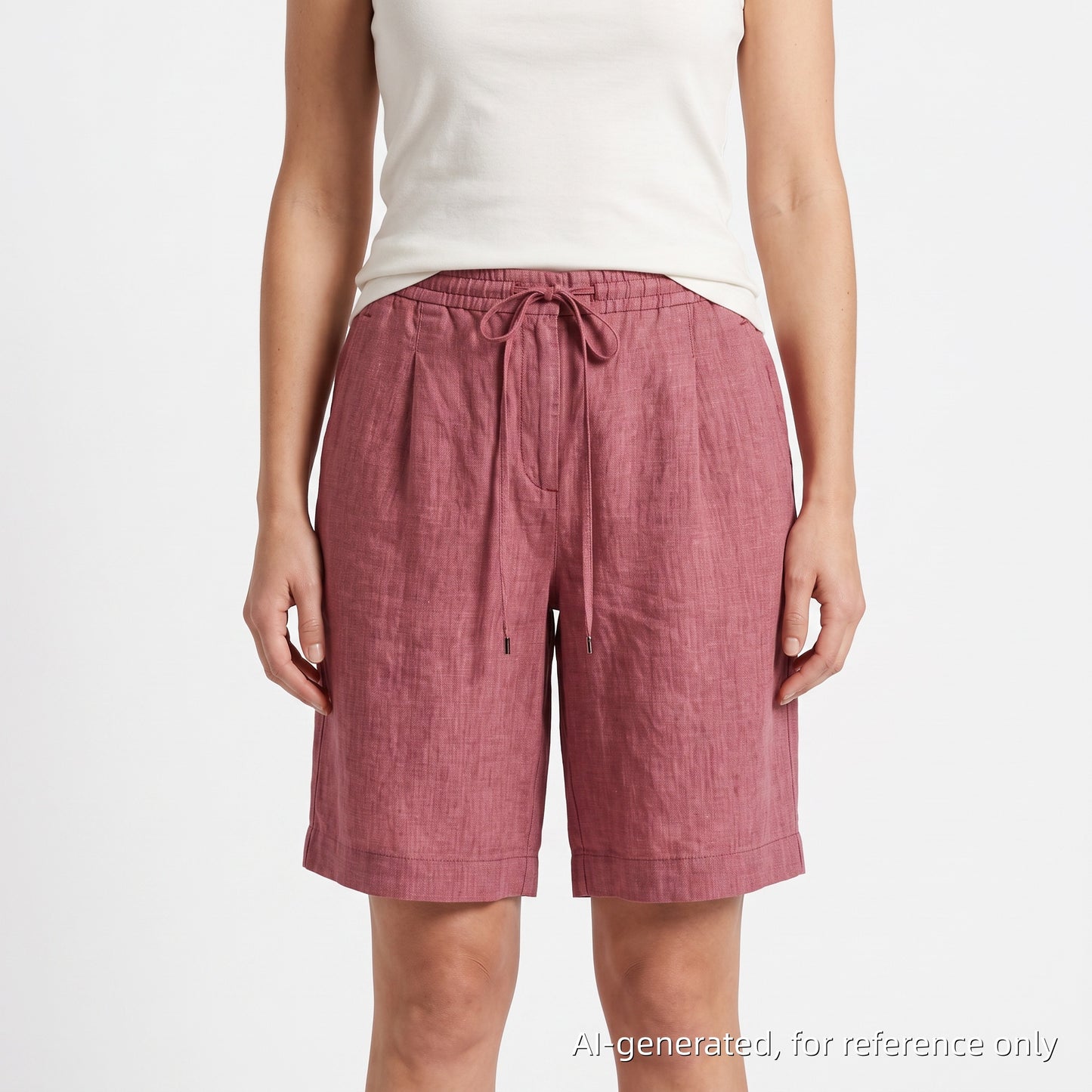 Loro Piana Dusty Rose Linen Shorts Size 42
