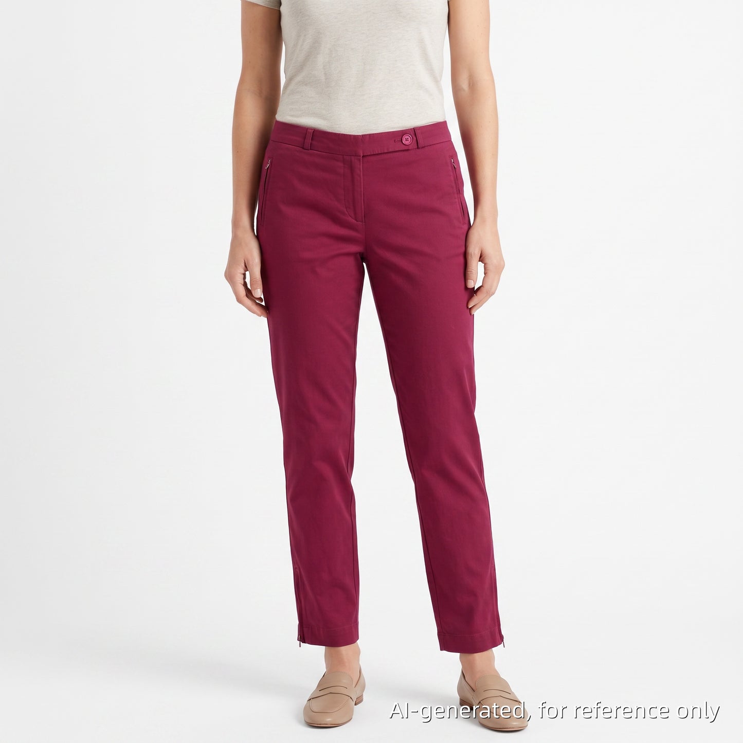 Loro Piana Rose Red Casual Trousers Size 44