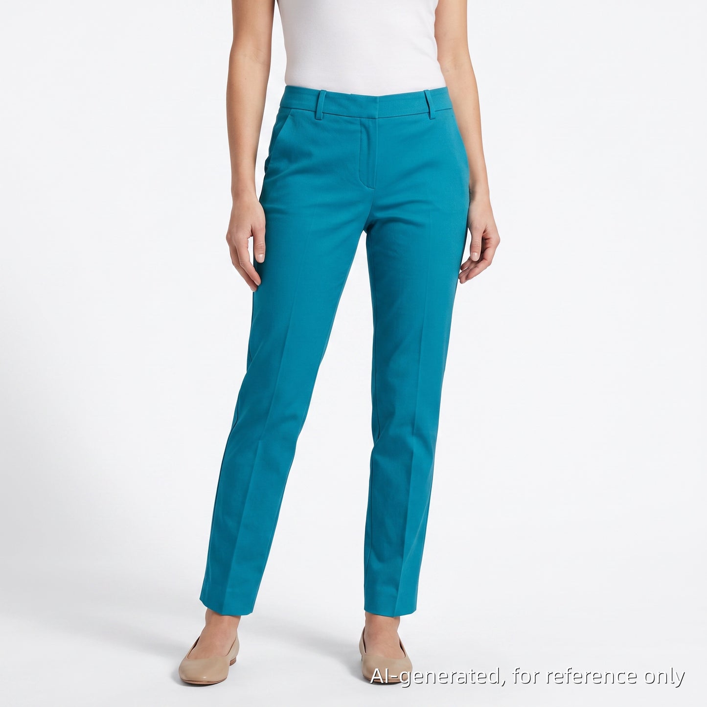 Max Mara Weekend Turquoise Slim‑Leg Trousers US 12