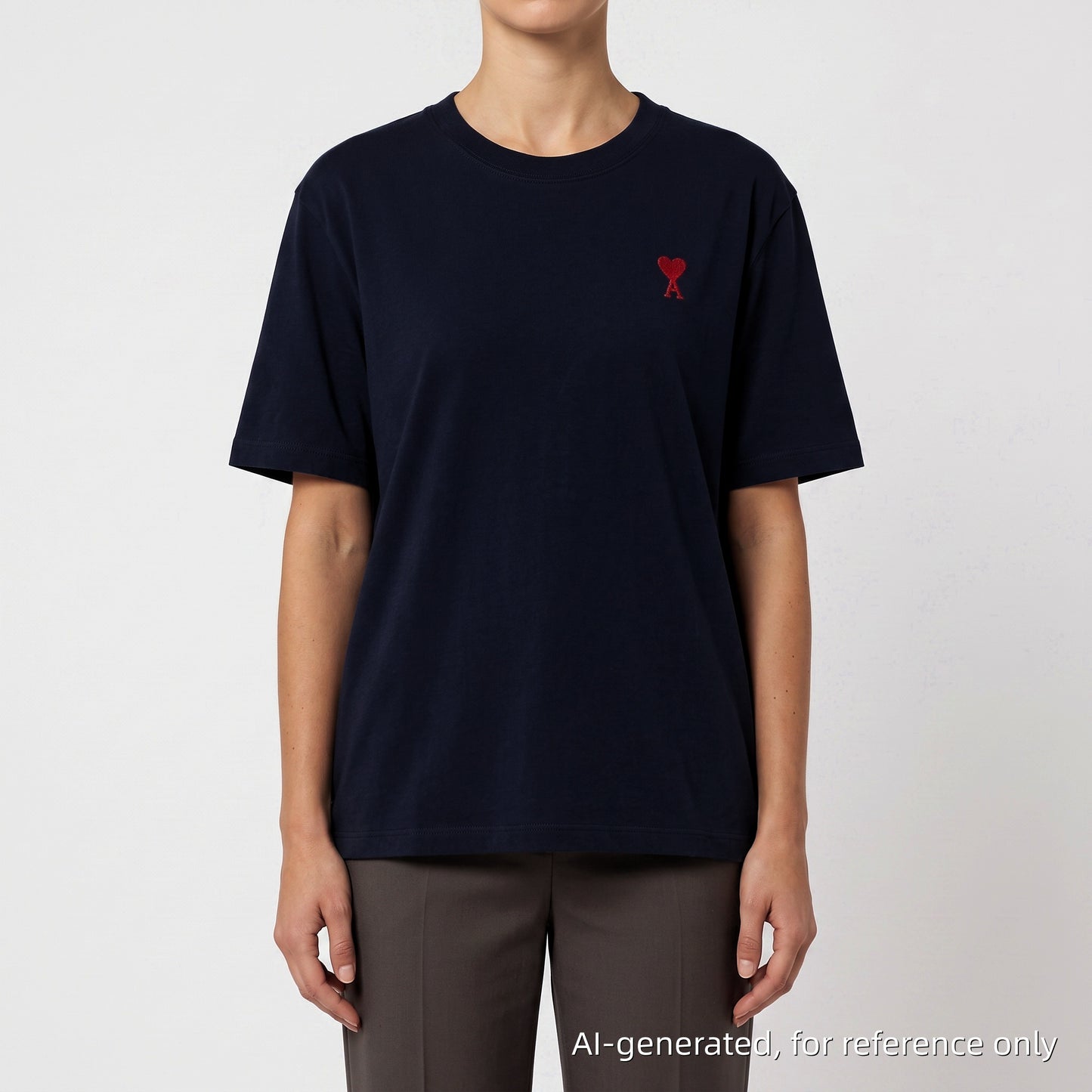 Ami Navy Blue Short Sleeve T‑Shirt XXL
