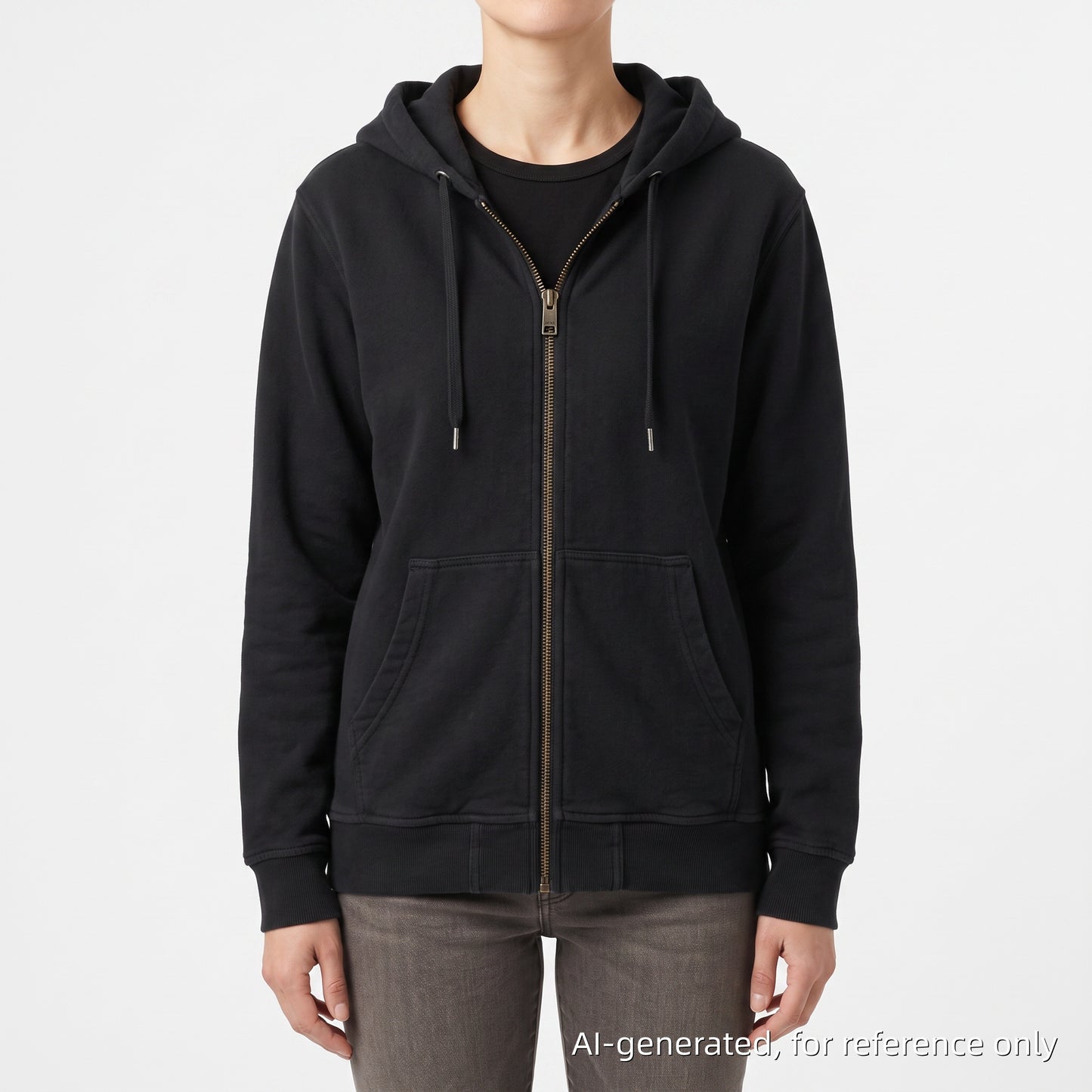 Burberry Black Full‑Zip Hoodie Logo Tape Sweatshirt Size S