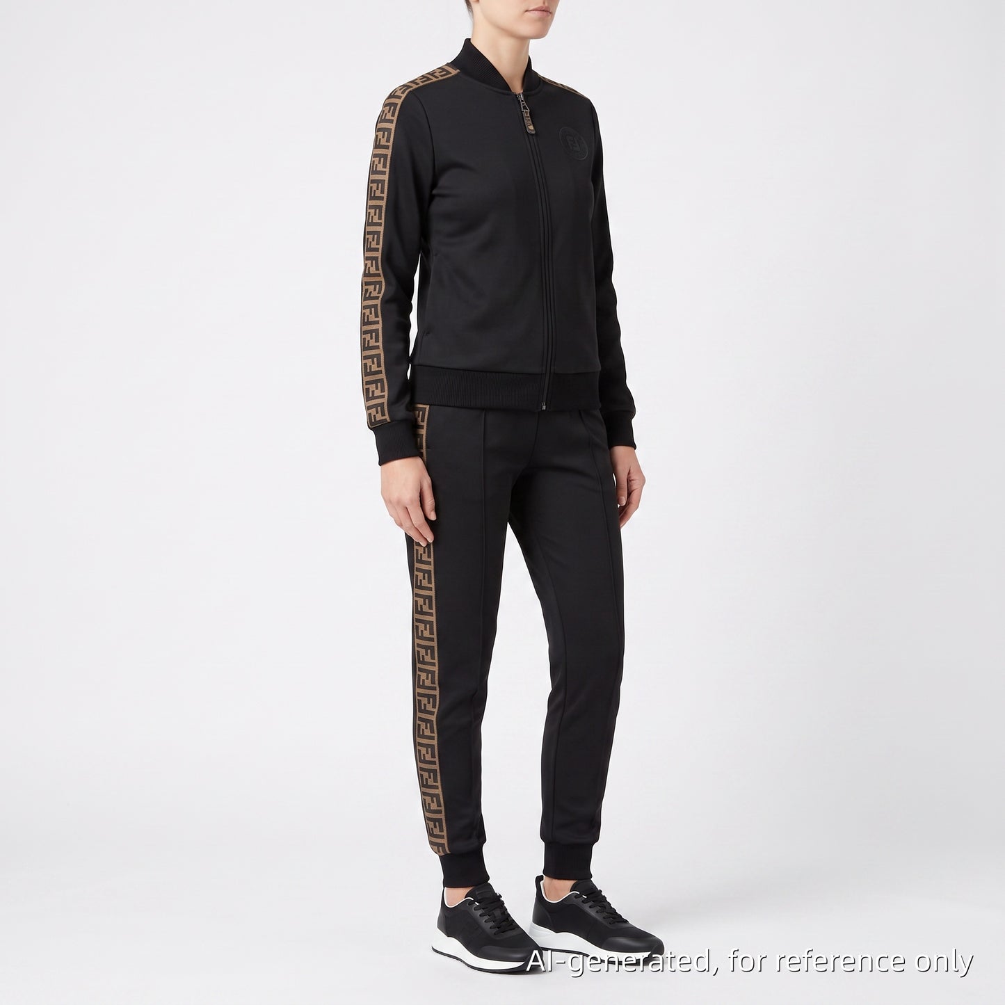 Fendi Black FF Trim Tracksuit Set