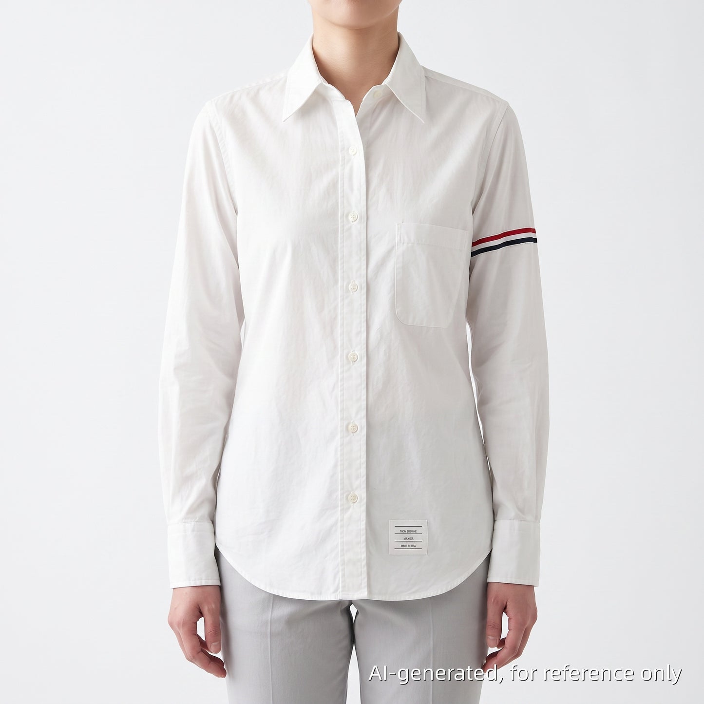 Thom Browne White Sleeveless Button‑Up Shirt Size 1
