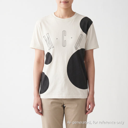 MCQ White Polka-Dot Print Cotton T-Shirt Size XS