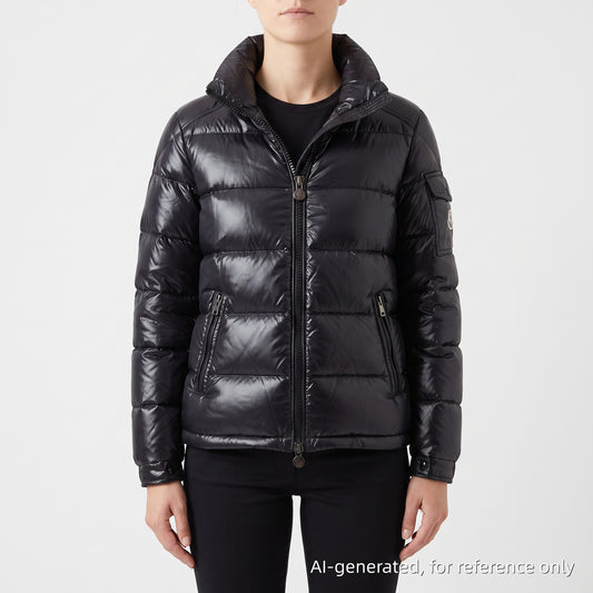 Moncler Black Short Quilted Down Jacket Size 1