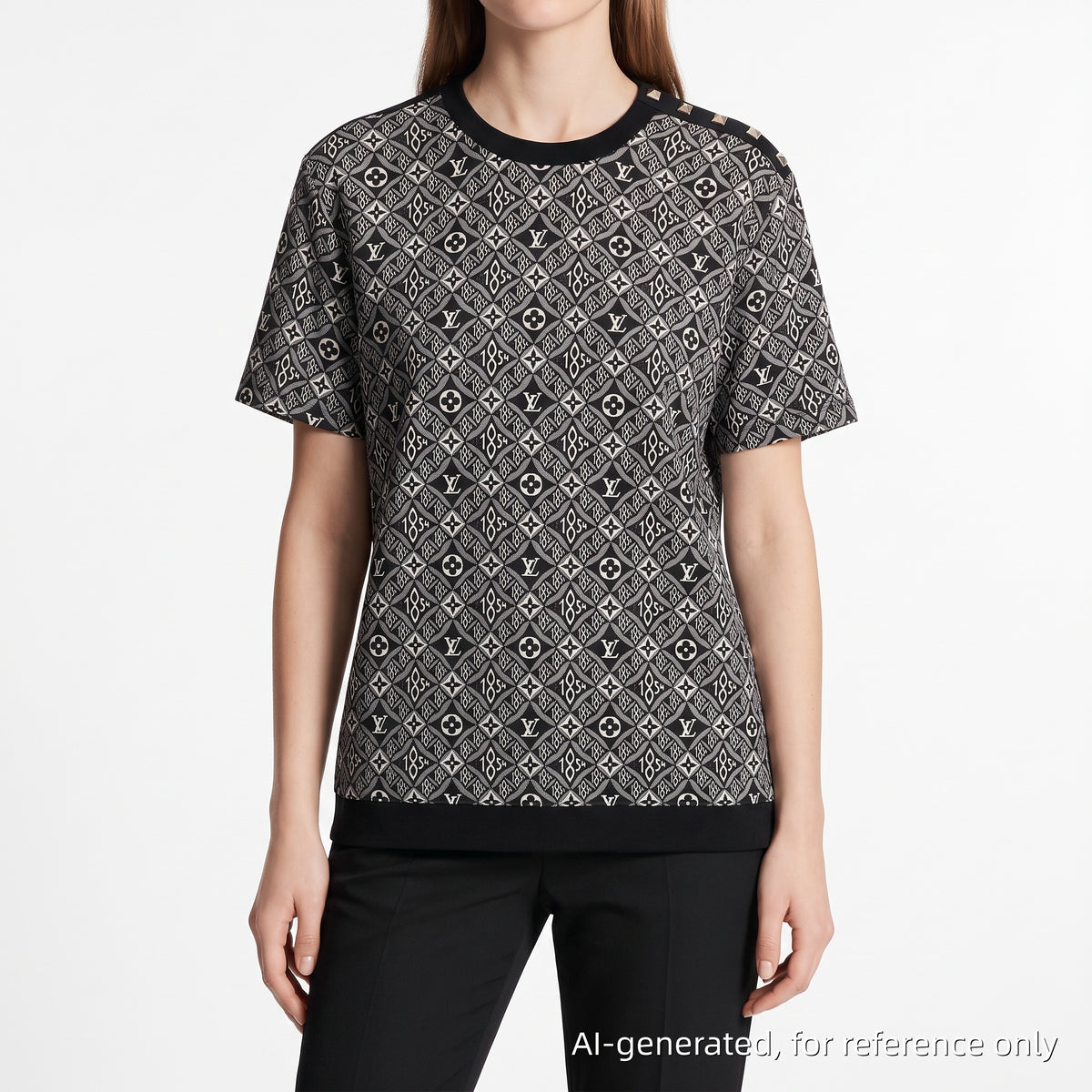 Louis Vuitton Black Women Short Sleeve Top Size L