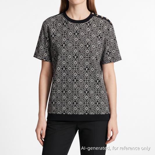 Louis Vuitton Black Women Short Sleeve Top Size L
