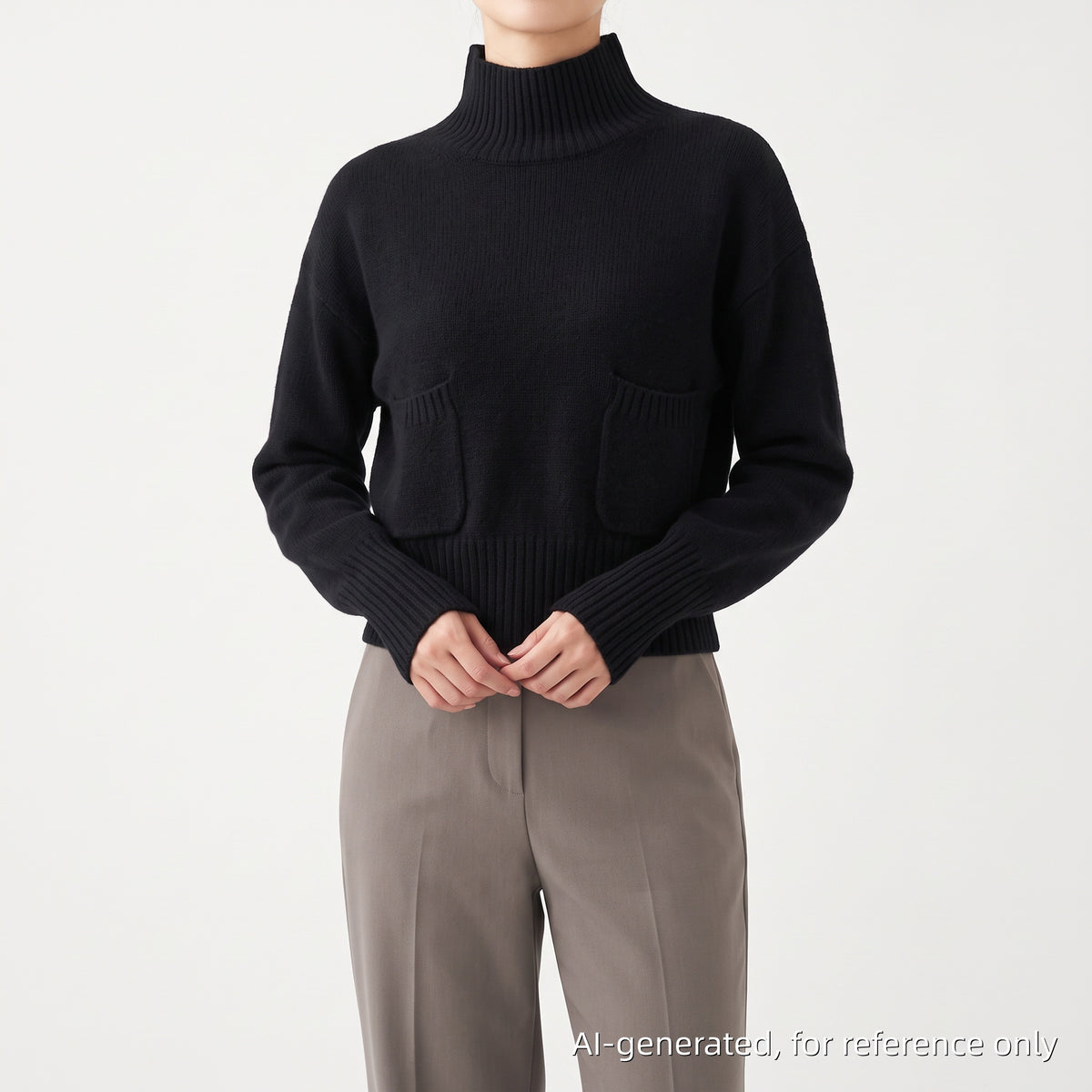 Chloe Black Turtleneck Sweater Size S