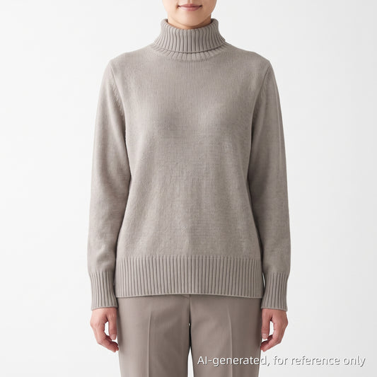 ‘S Max Mara Tan Turtleneck Sweater