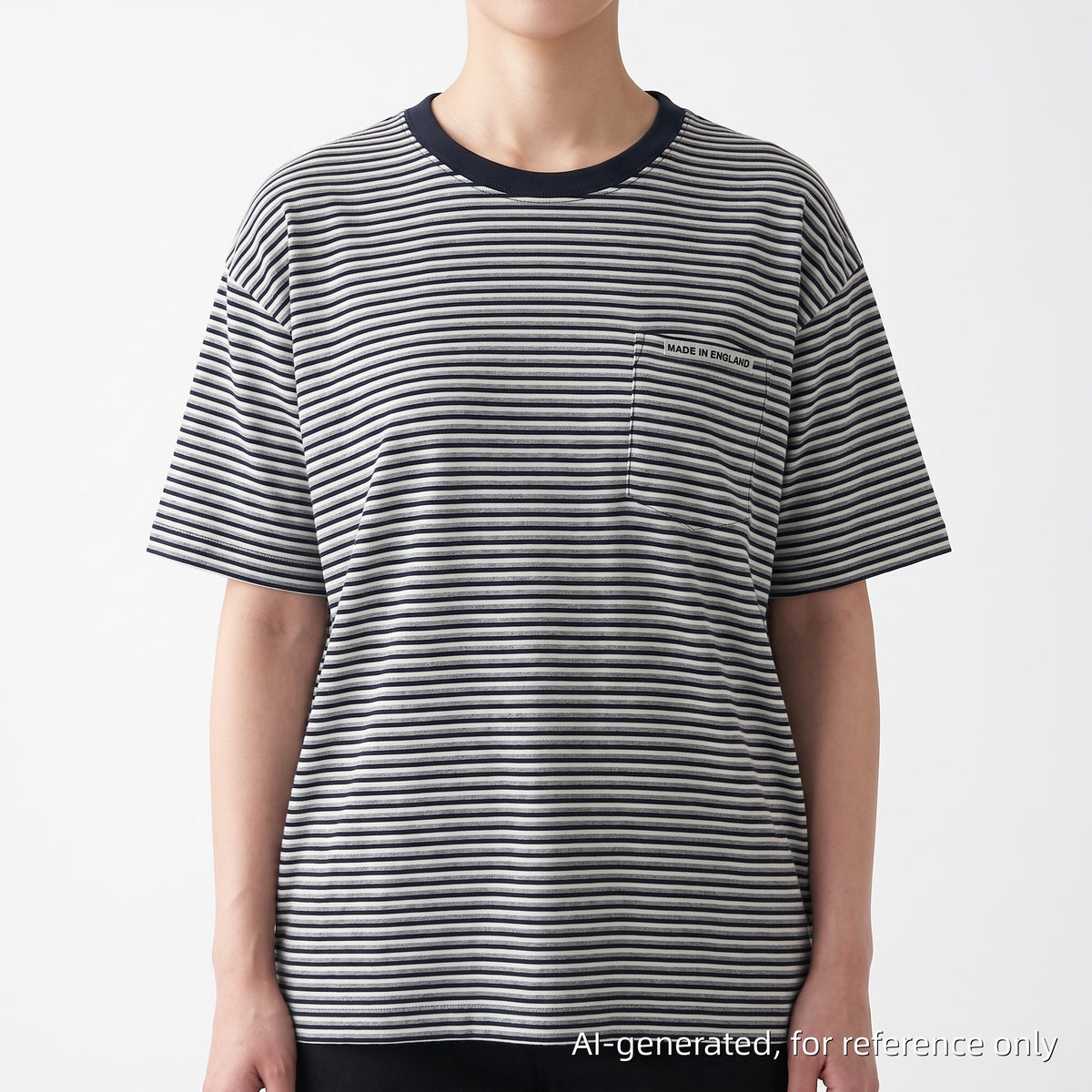 Lanvin Navy blue & white horizontal stripes T-shirt Size XXL