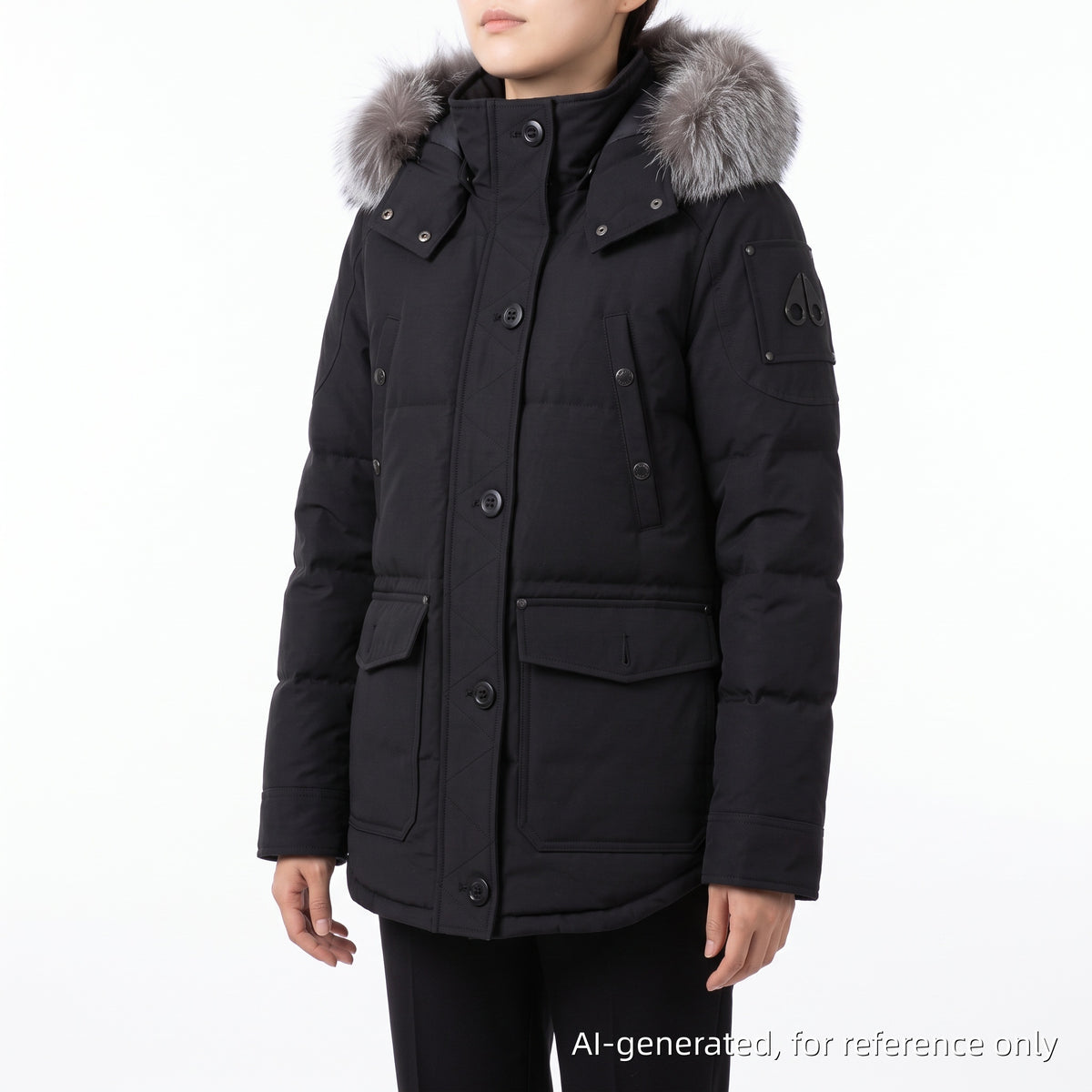 Moose Knuckle Black Parka  Size  S