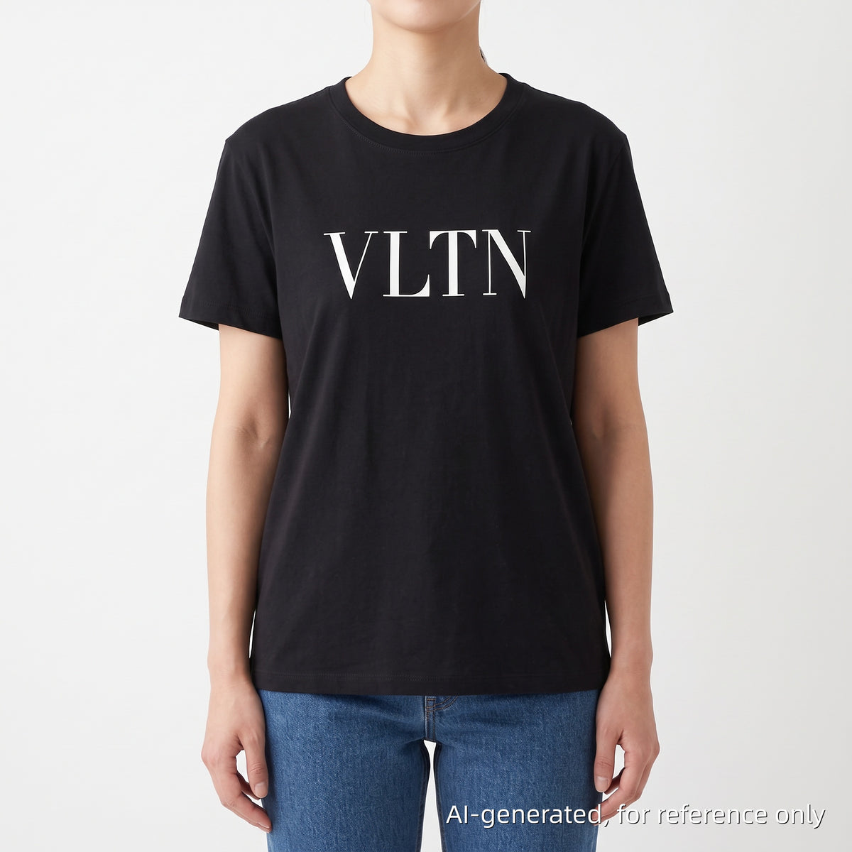 Valentino Black VLTN Logo Short Sleeve T-Shirt Size XS