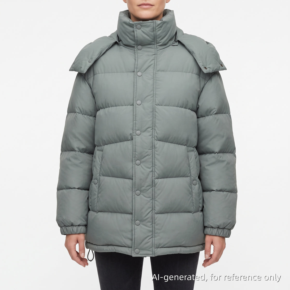 Balenciaga Dusty Blue Puffer Jacket Size 34