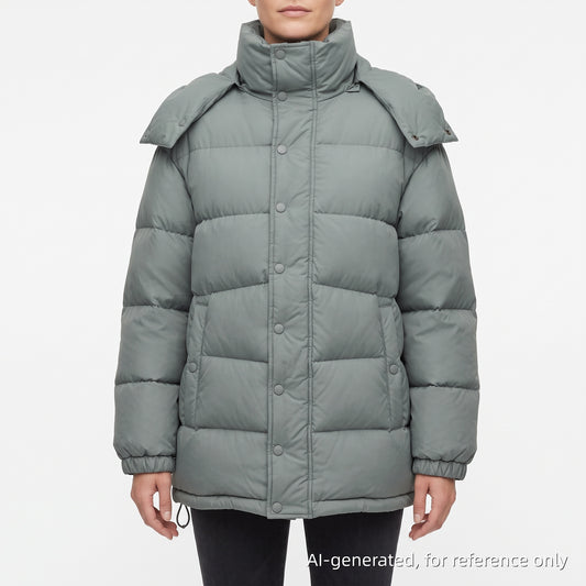 Balenciaga Dusty Blue Puffer Jacket Size 34