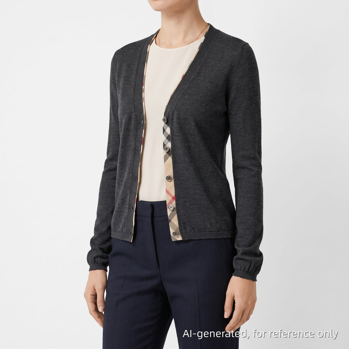 Burberry Deep Grey Cardigan Size S