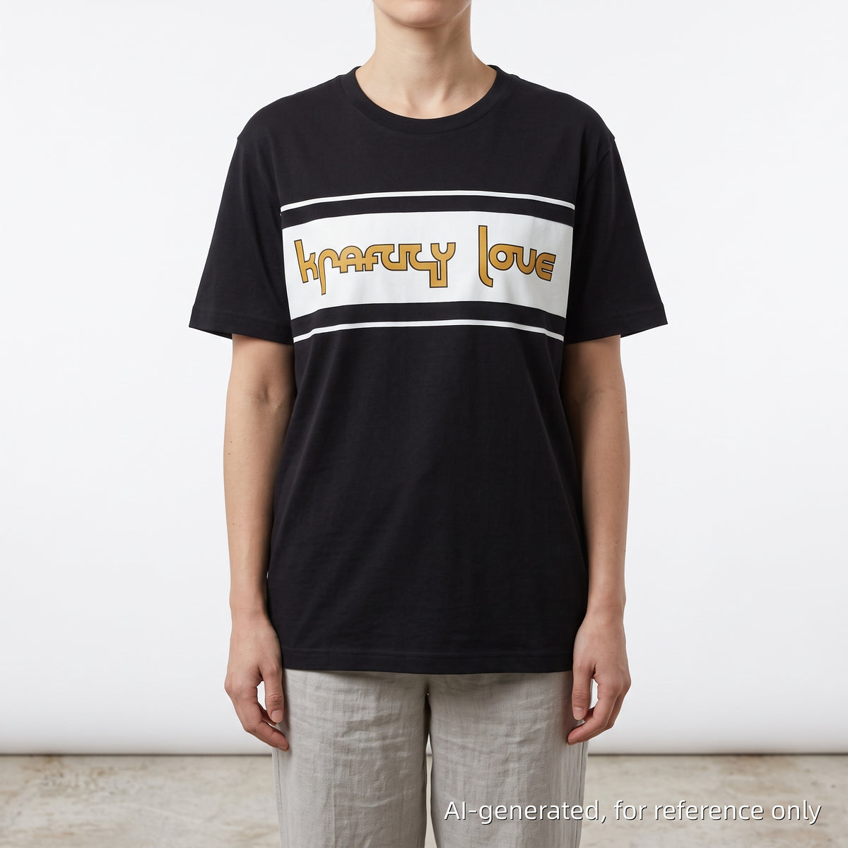 Burberry Black Graphic Print Crew Neck T-Shirt Size M