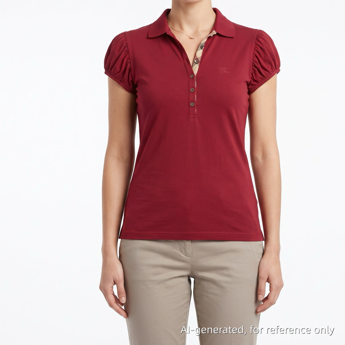 Burberry Red Polo Shirt Size S