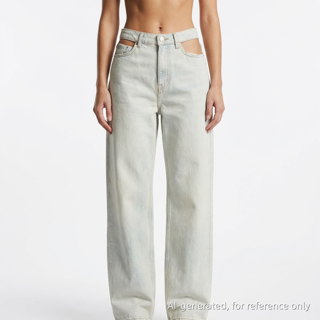 Maison Margiela Cut-Out Wide-Leg Jeans