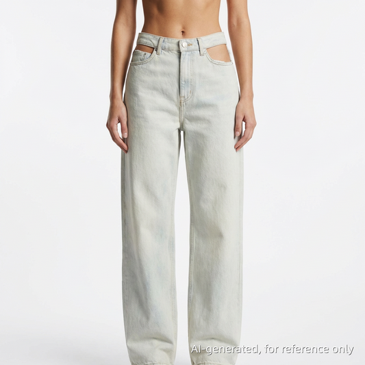 Maison Margiela Cut-Out Wide-Leg Jeans