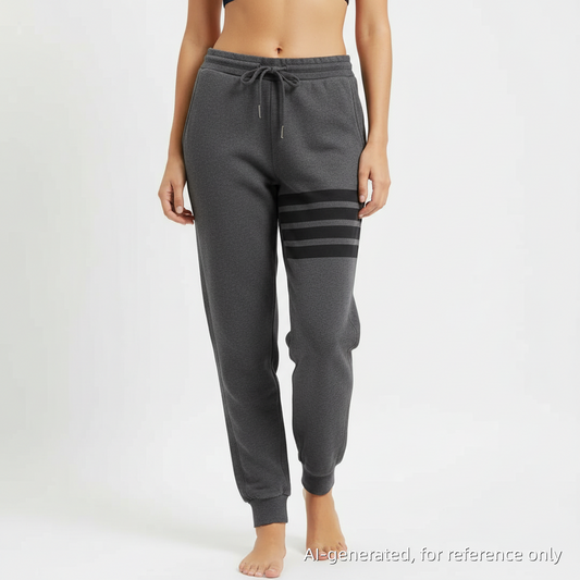 Thom Browne Grey Sweatpants with Four-Bar Stripe Detail
