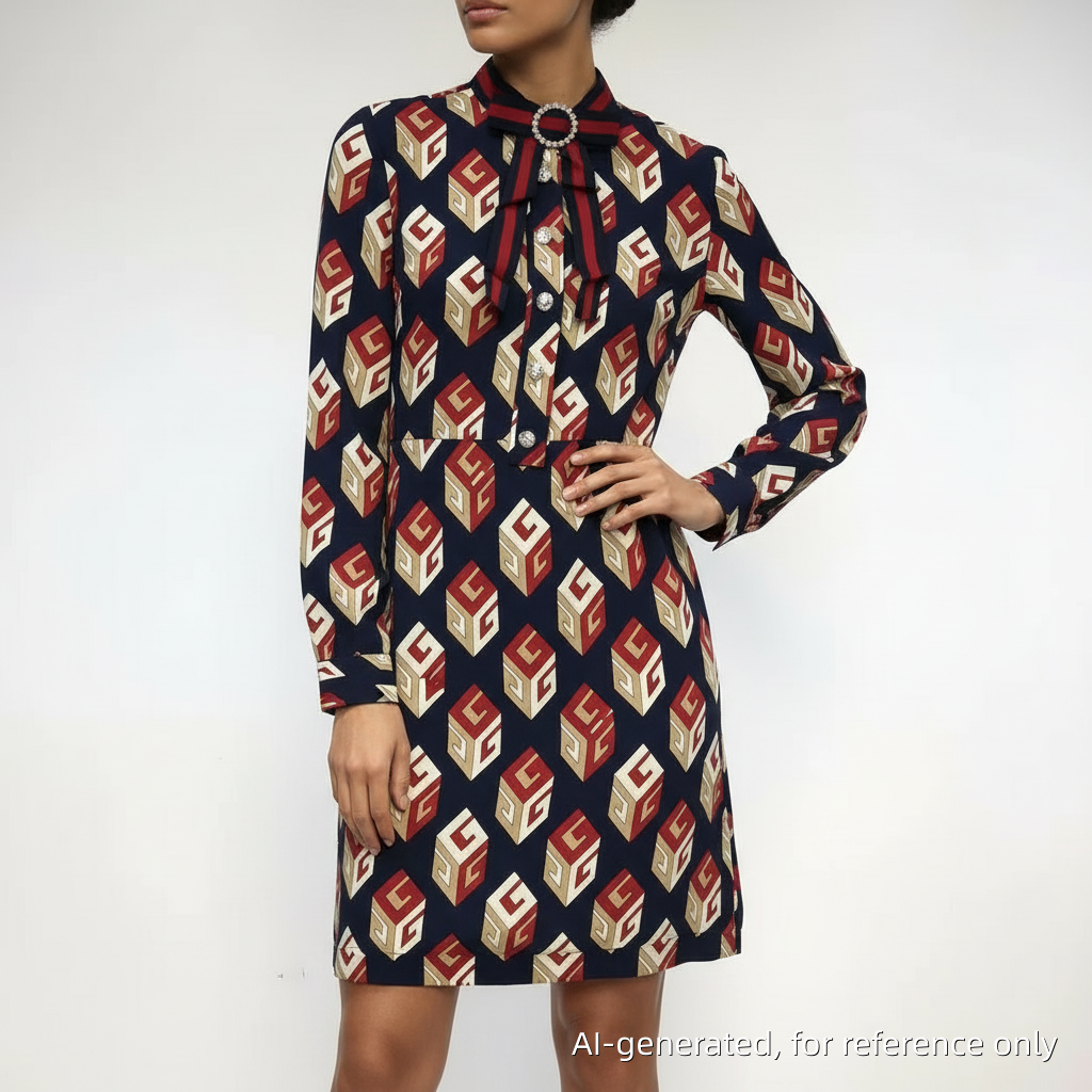Gucci Printed Silk Dress Size L