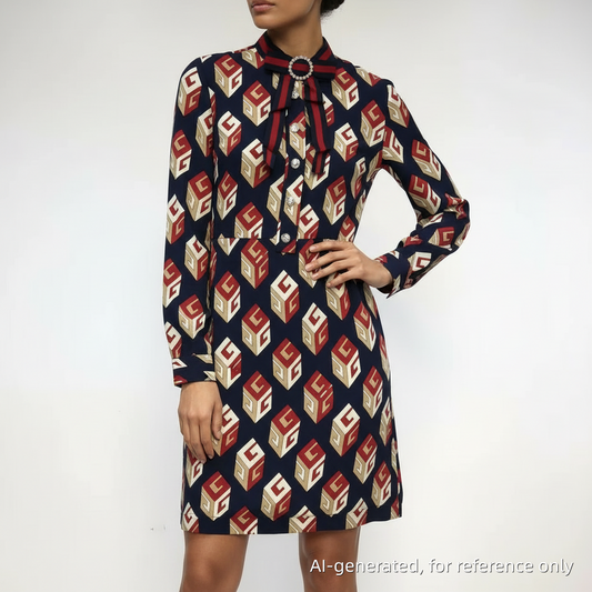Gucci Printed Silk Dress Size L