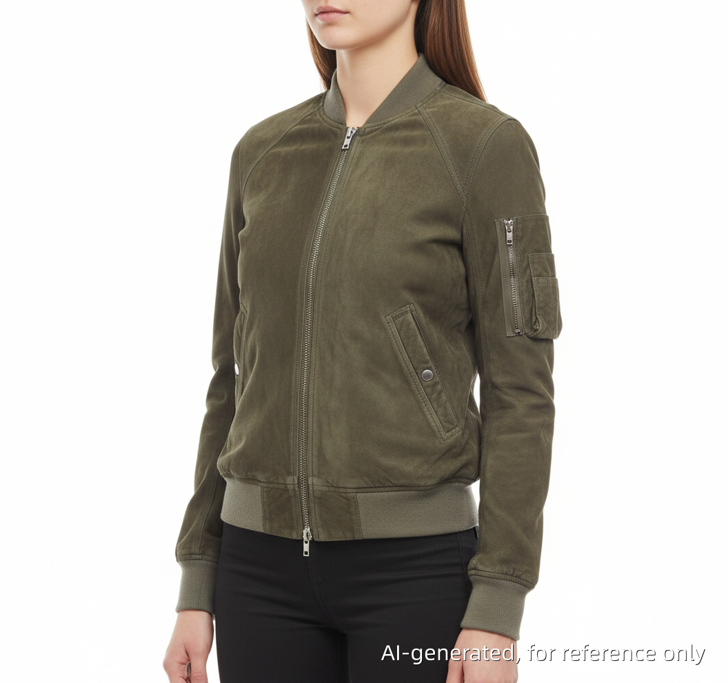 Rick Owens Leather Bomber Jacket Size 40 Dust